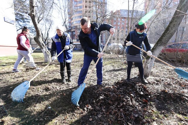 Уборка дворов фото